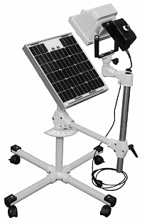 Solarmodul mit Nachbildung des Sonnenverlaufes